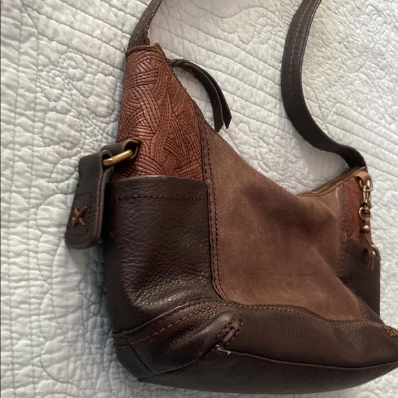 The Sak Brown Leather Crescent Shoulder Bag with Stud Detailing - Picture 4 of 8
